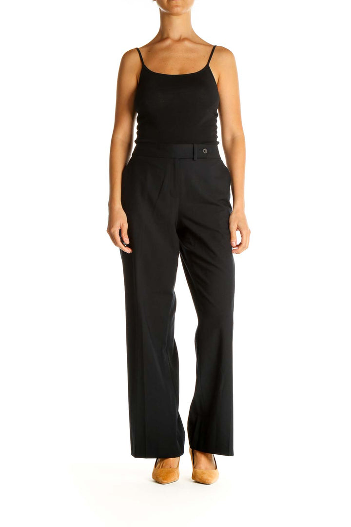 Black Solid All Day Wear Trousers