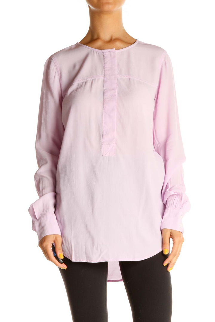 Purple Solid Work Blouse