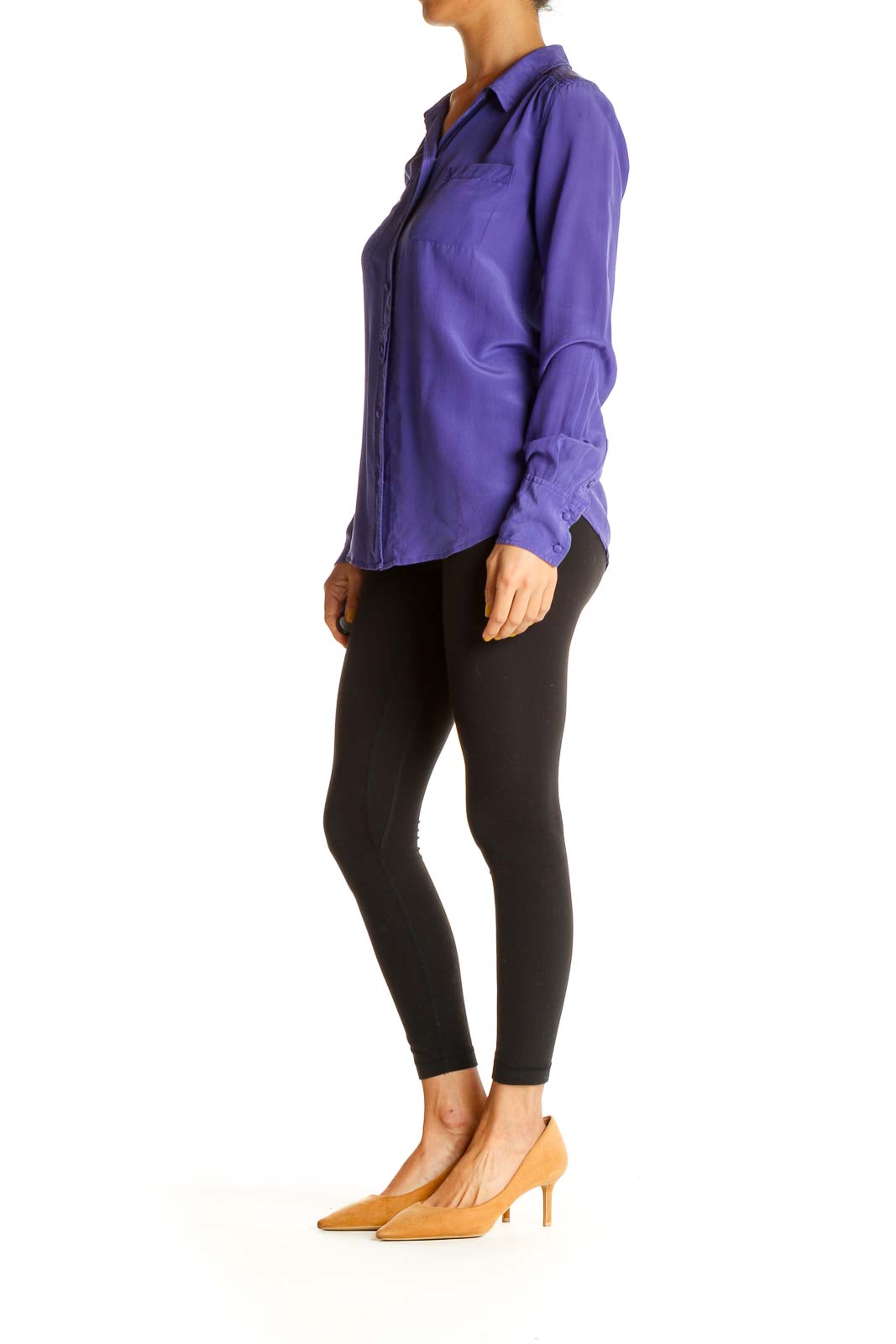 Purple Silk Solid Formal Shirt