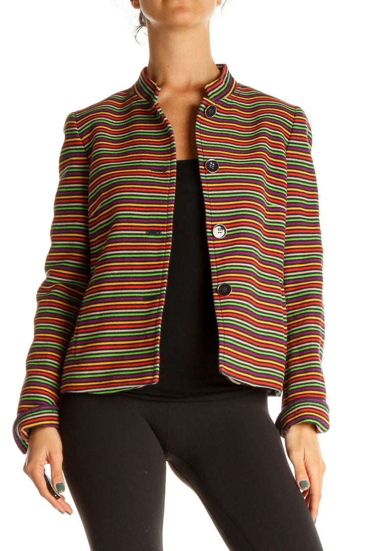 Orange Striped Jacket