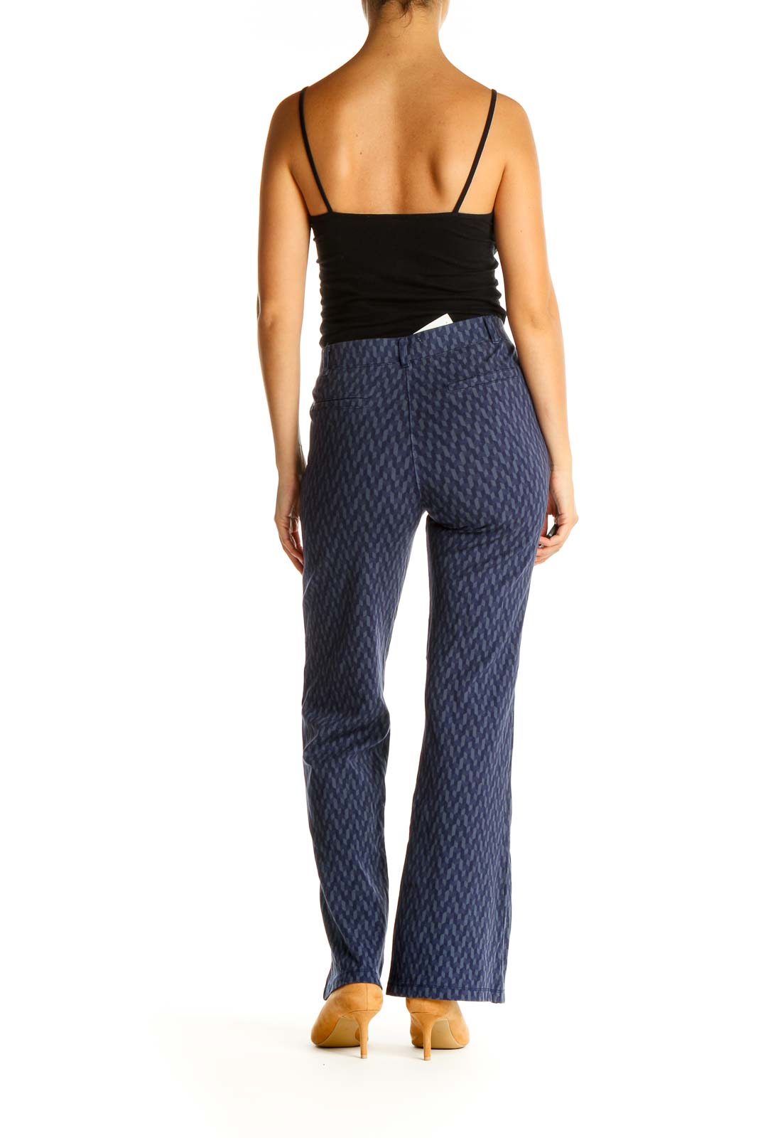 Blue Printed All Day Wear Trousers