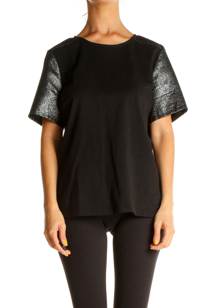 Black Solid All Day Wear T-Shirt