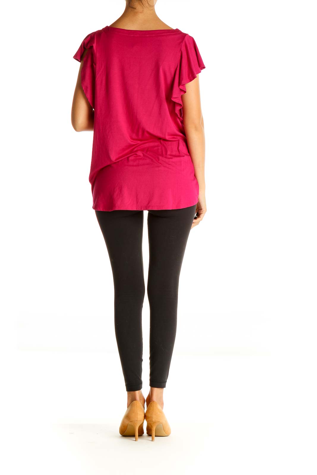 Pink Solid All Day Wear T-Shirt