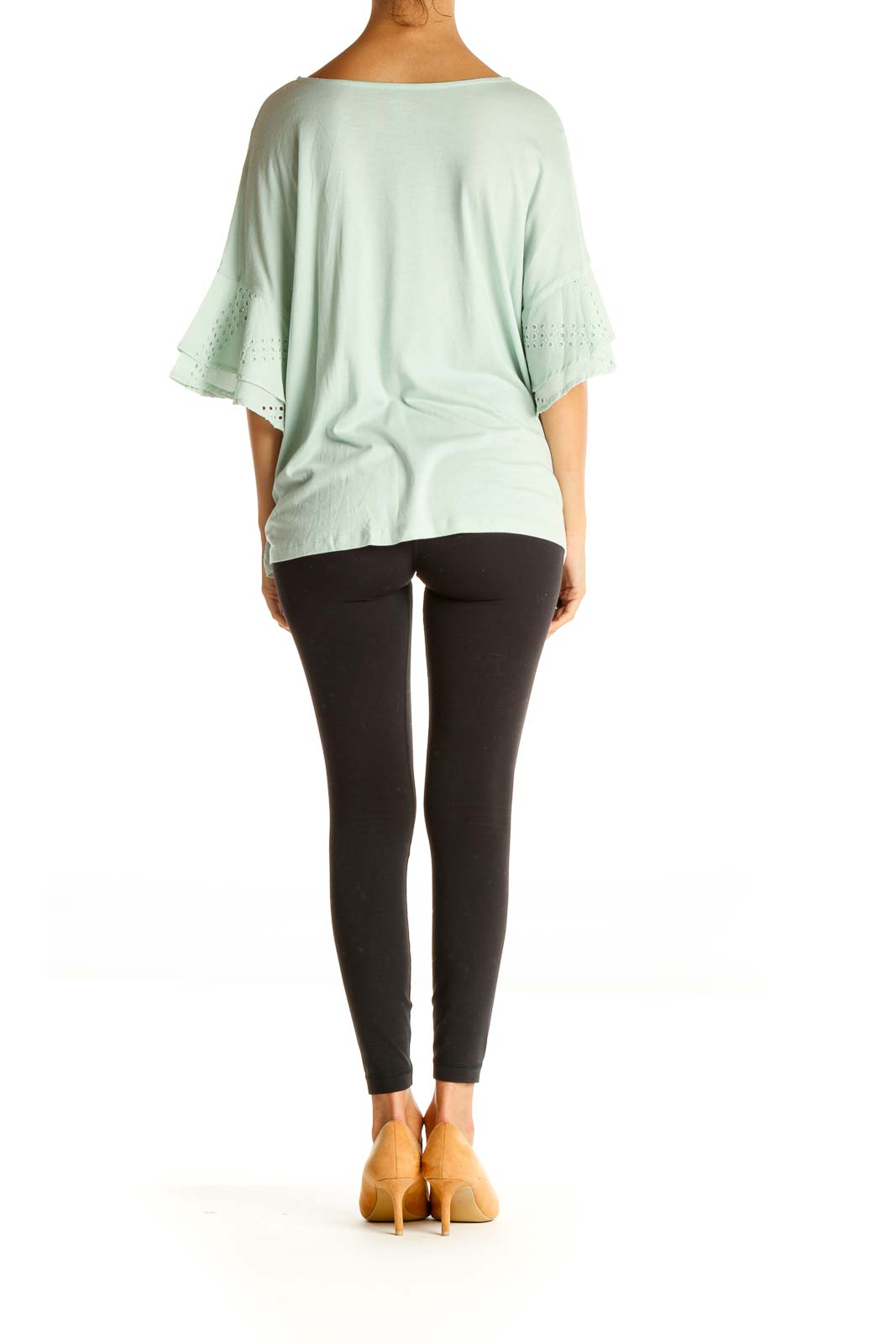 Green Solid All Day Wear Blouse