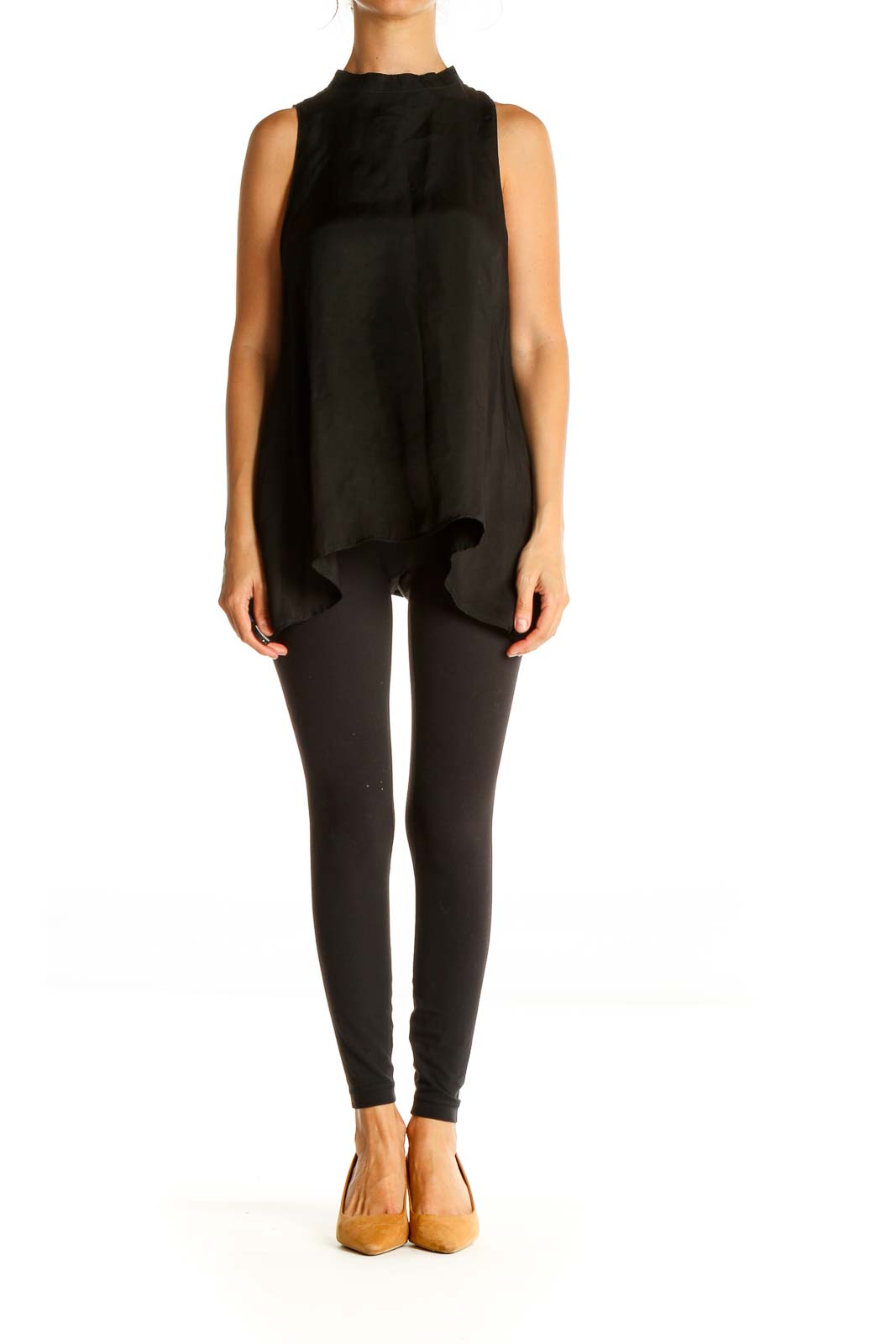 Black Solid Brunch Blouse