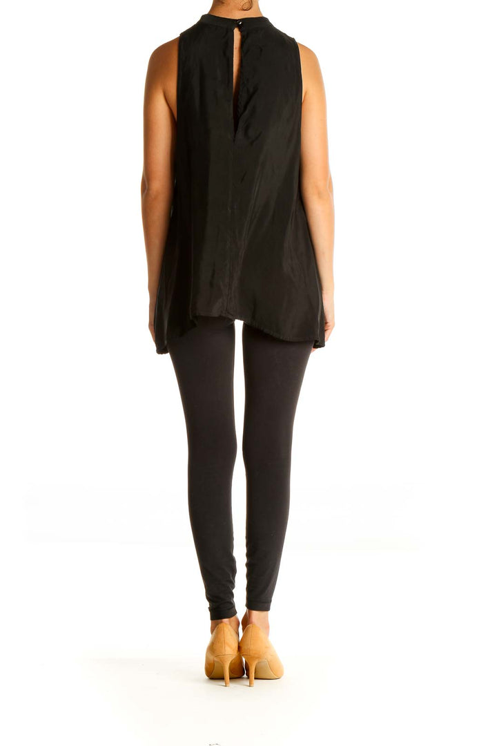 Black Solid Brunch Blouse