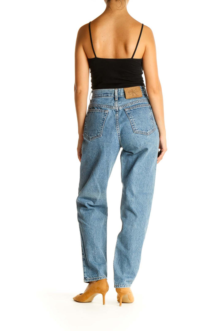 Blue Straight Leg Jeans