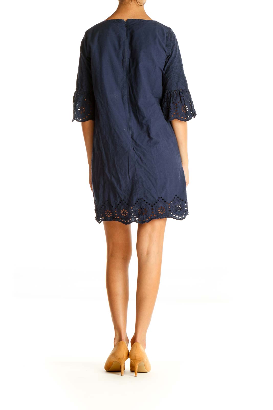 Blue Lace Bohemian Shift Dress