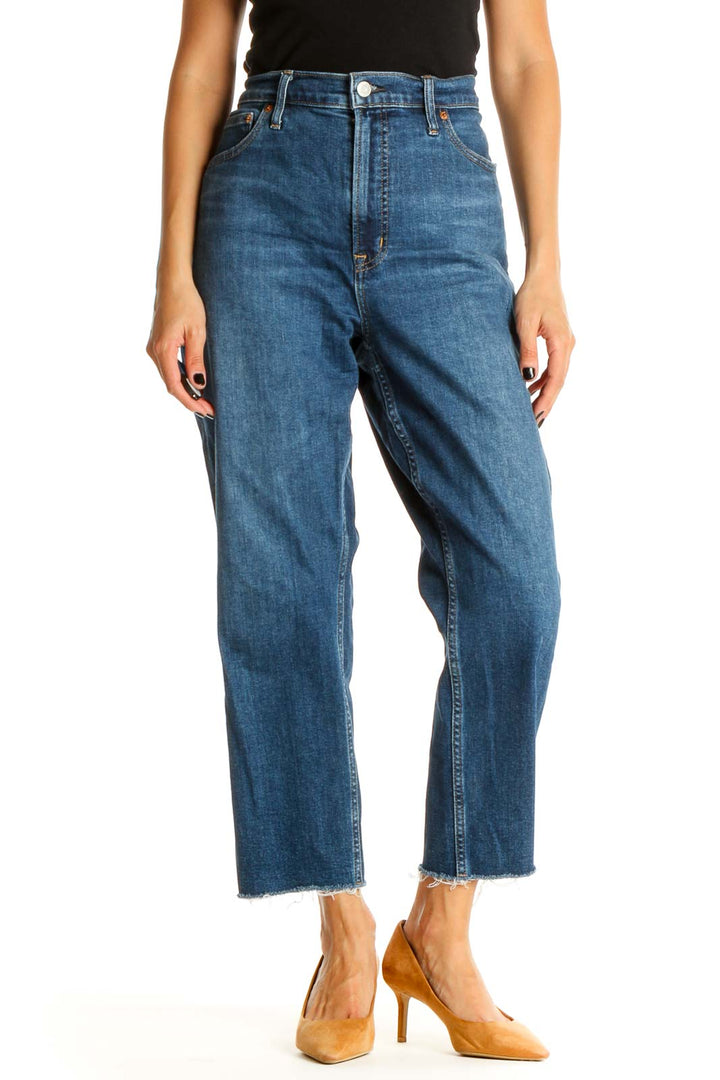 Blue Straight Leg Jeans