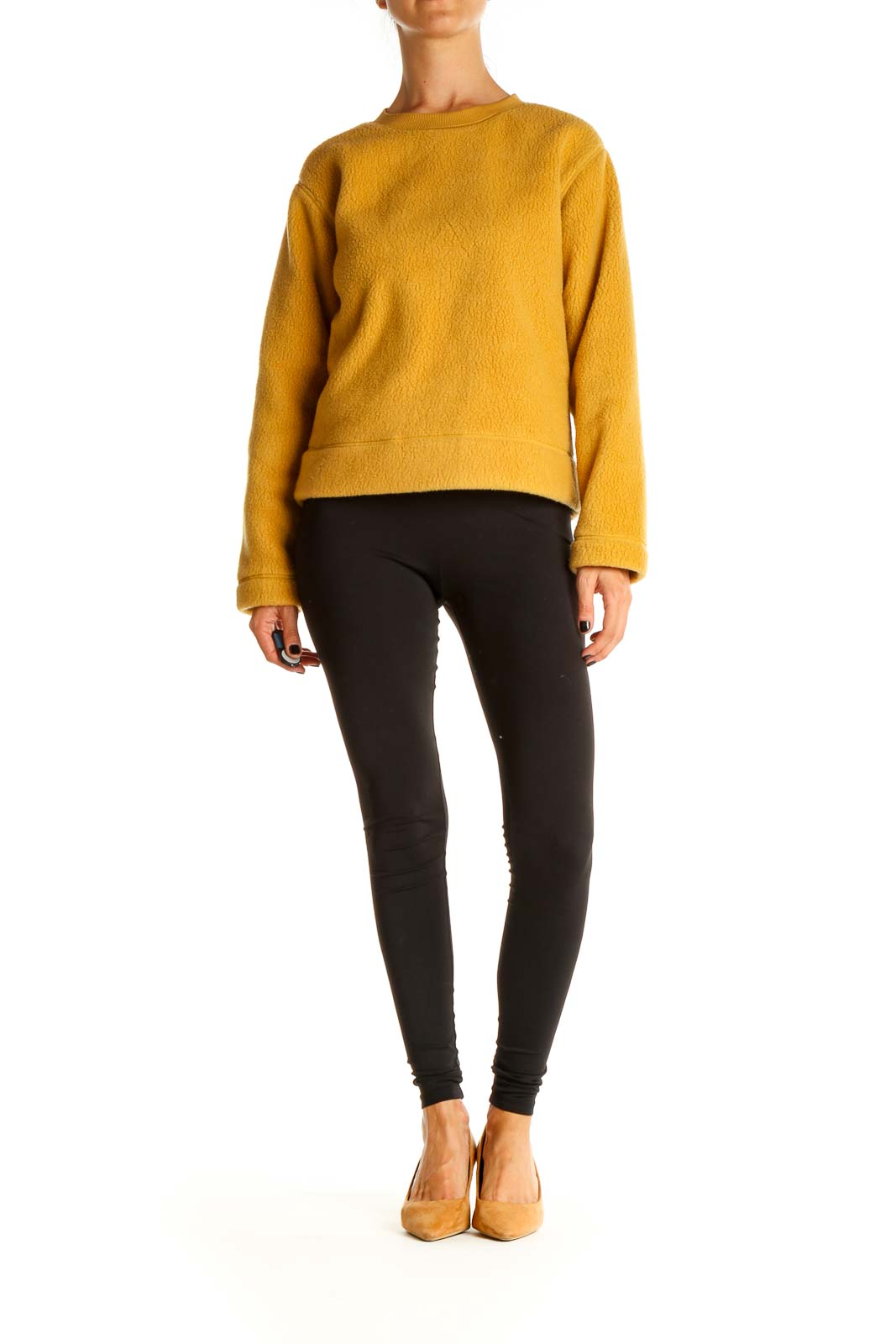 Yellow Casual Sweater