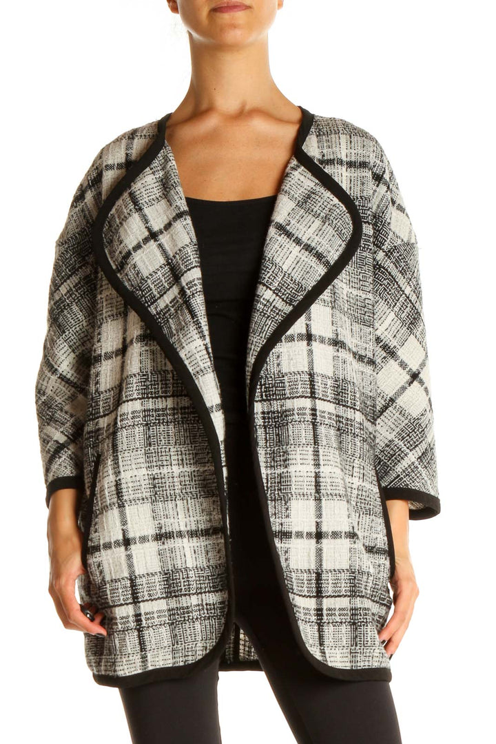 Black Checker Overcoat