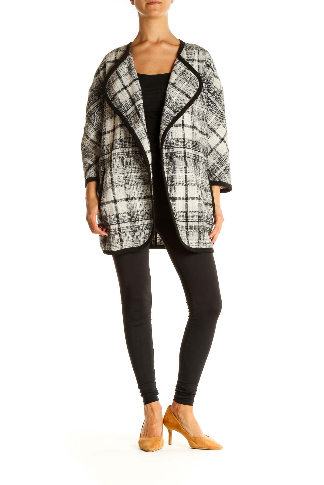 Black Checker Overcoat