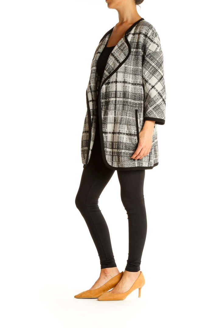 Black Checker Overcoat