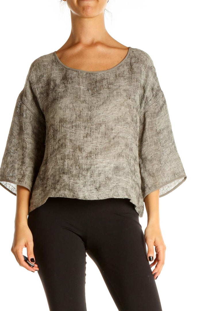 Gray Textured Chic Top