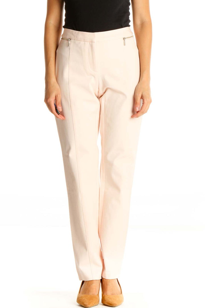 Pink Casual Trousers