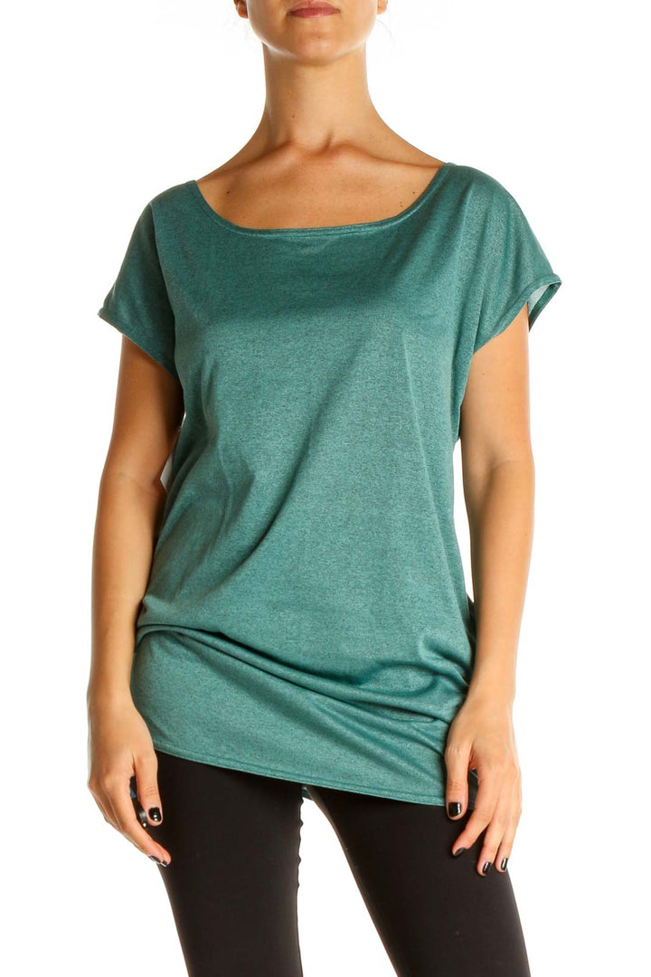 Green Solid Activewear T-Shirt