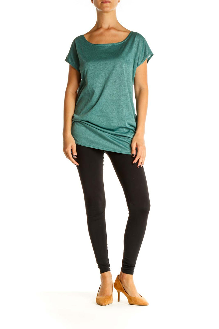 Green Solid Activewear T-Shirt