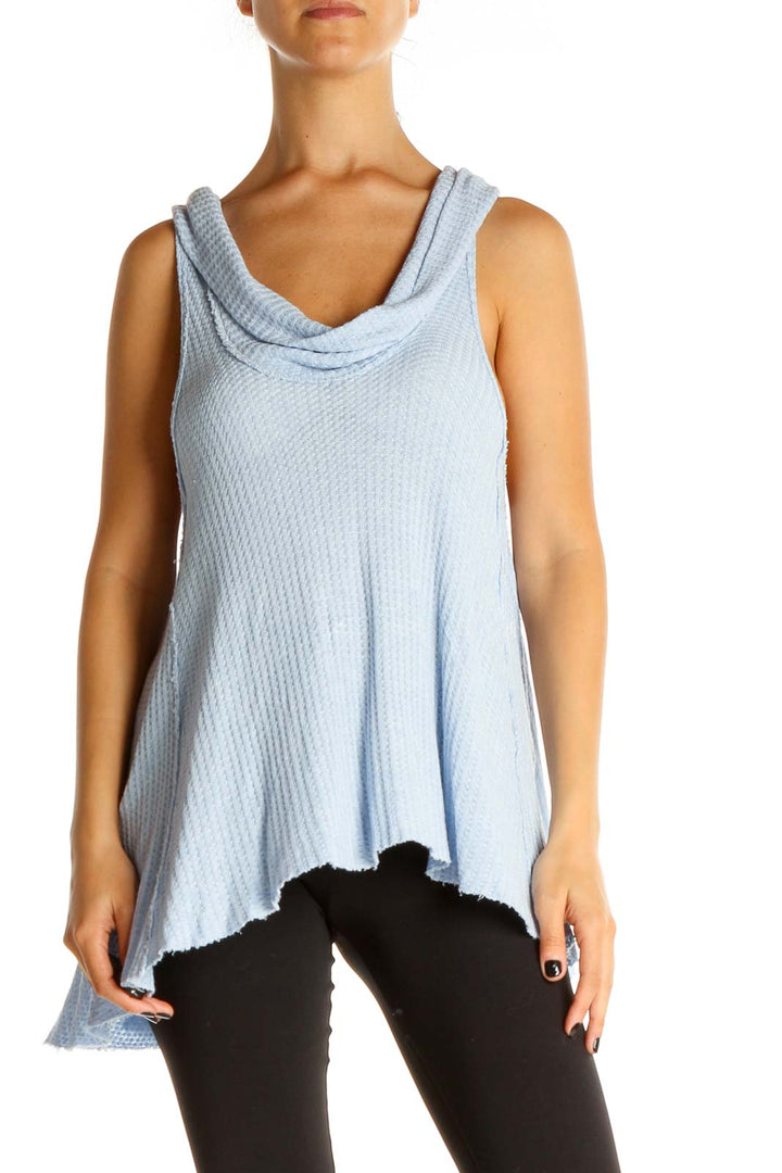 Blue Solid Chic Tank Top