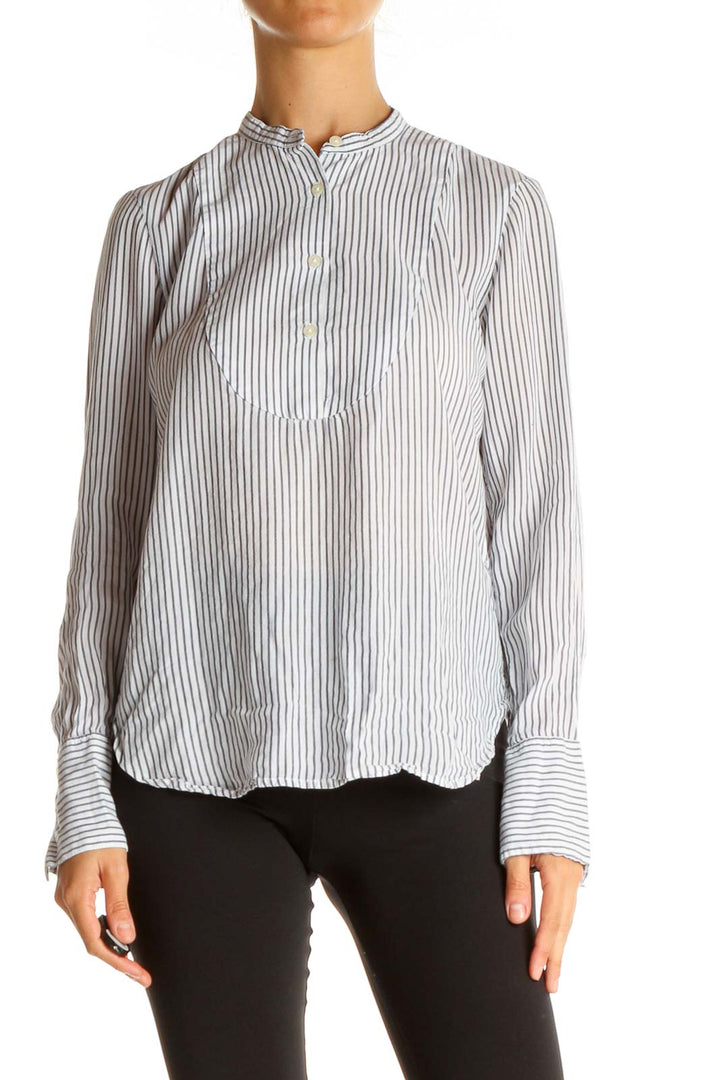 Beige Striped Formal Shirt