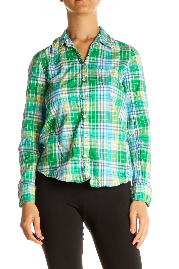 Green Checkered All Day Wear Shirt