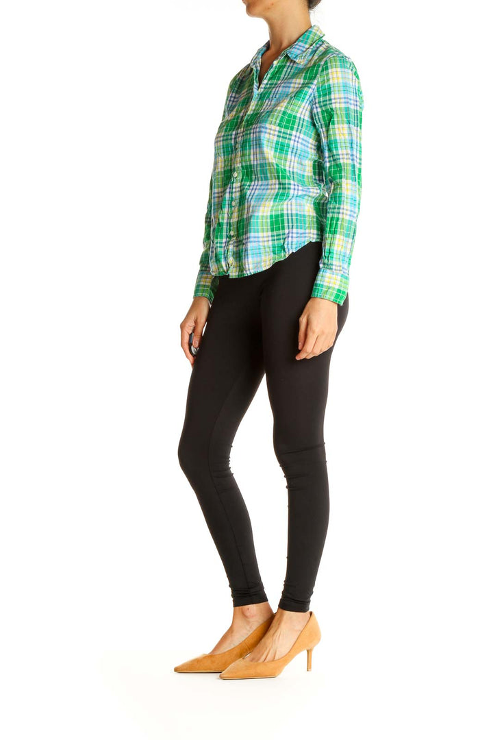 Green Checkered All Day Wear Shirt