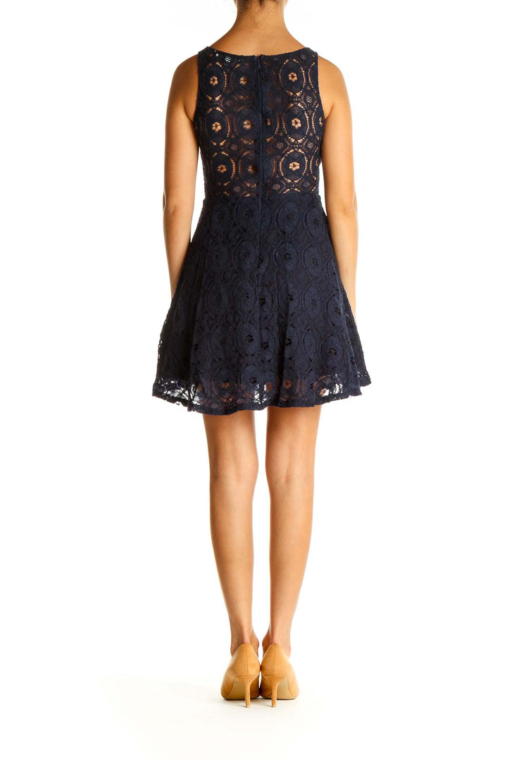 Blue Lace Day Fit & Flare Dress