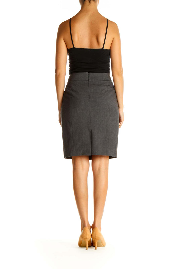 Gray Work Pencil Skirt