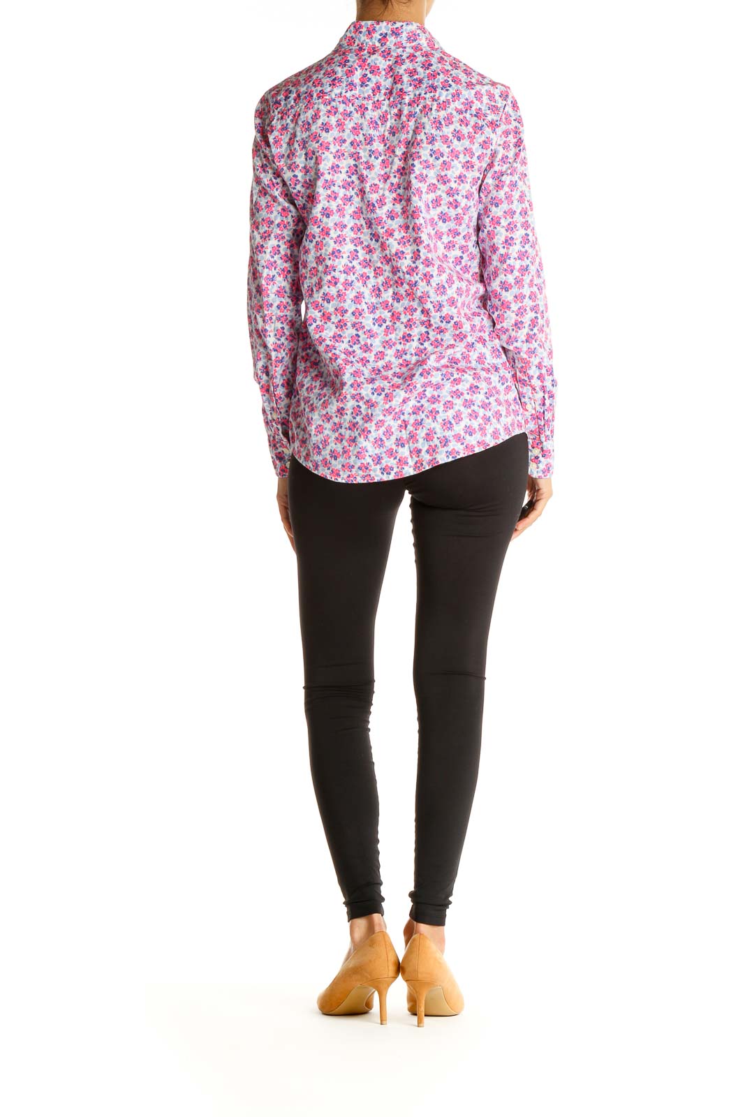 Purple Floral Print All Day Wear Shirt