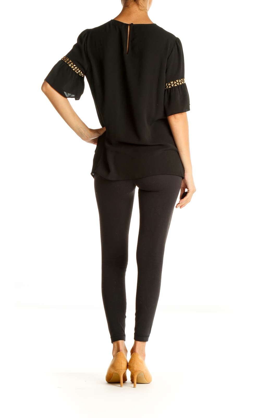 Black Solid All Day Wear Blouse