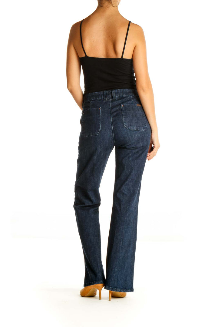 Blue Straight Leg Jeans