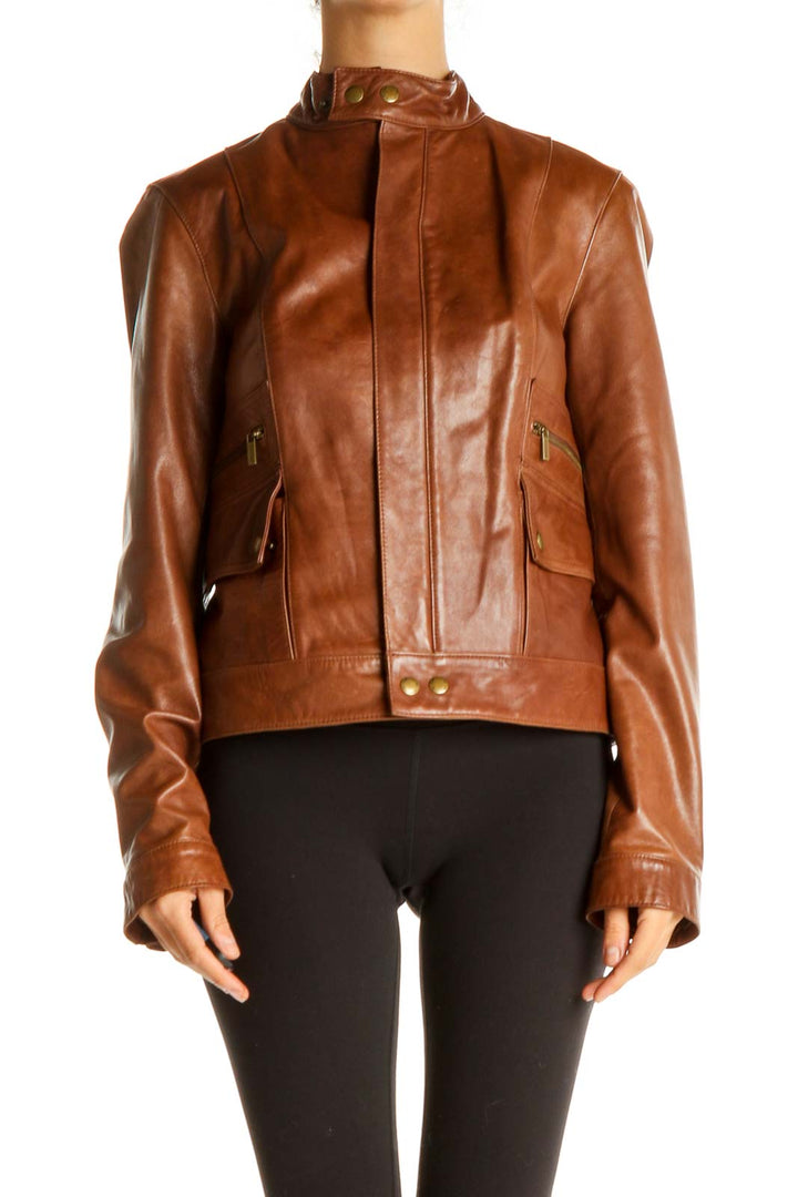 Brown Motorcycle Jacket