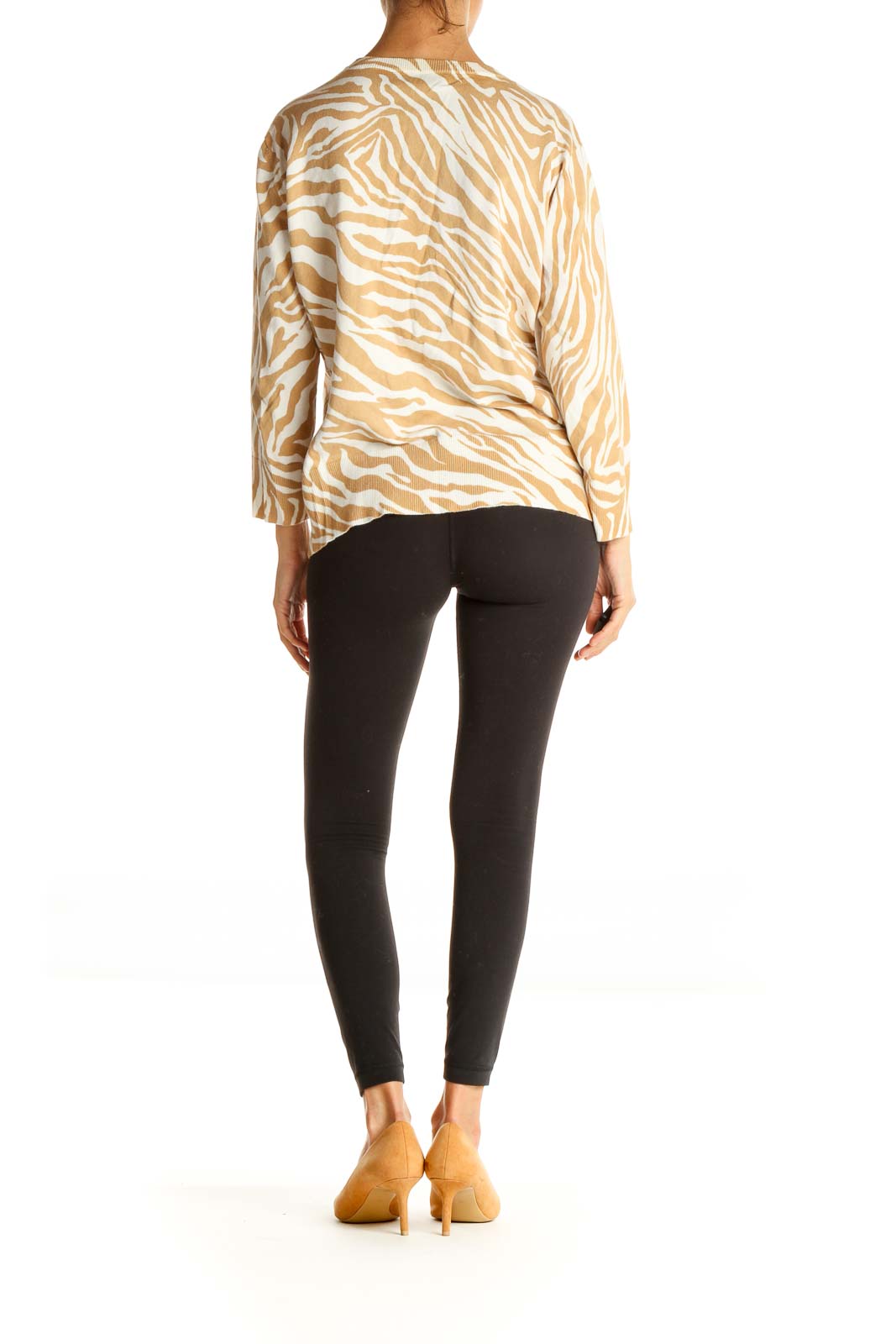 Beige Animal Print Cardigan