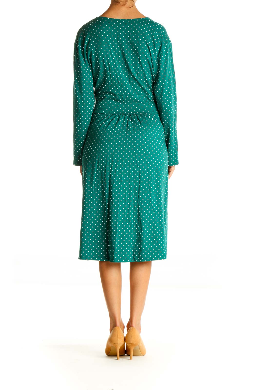 Green Polka Dot Day Fit & Flare Dress