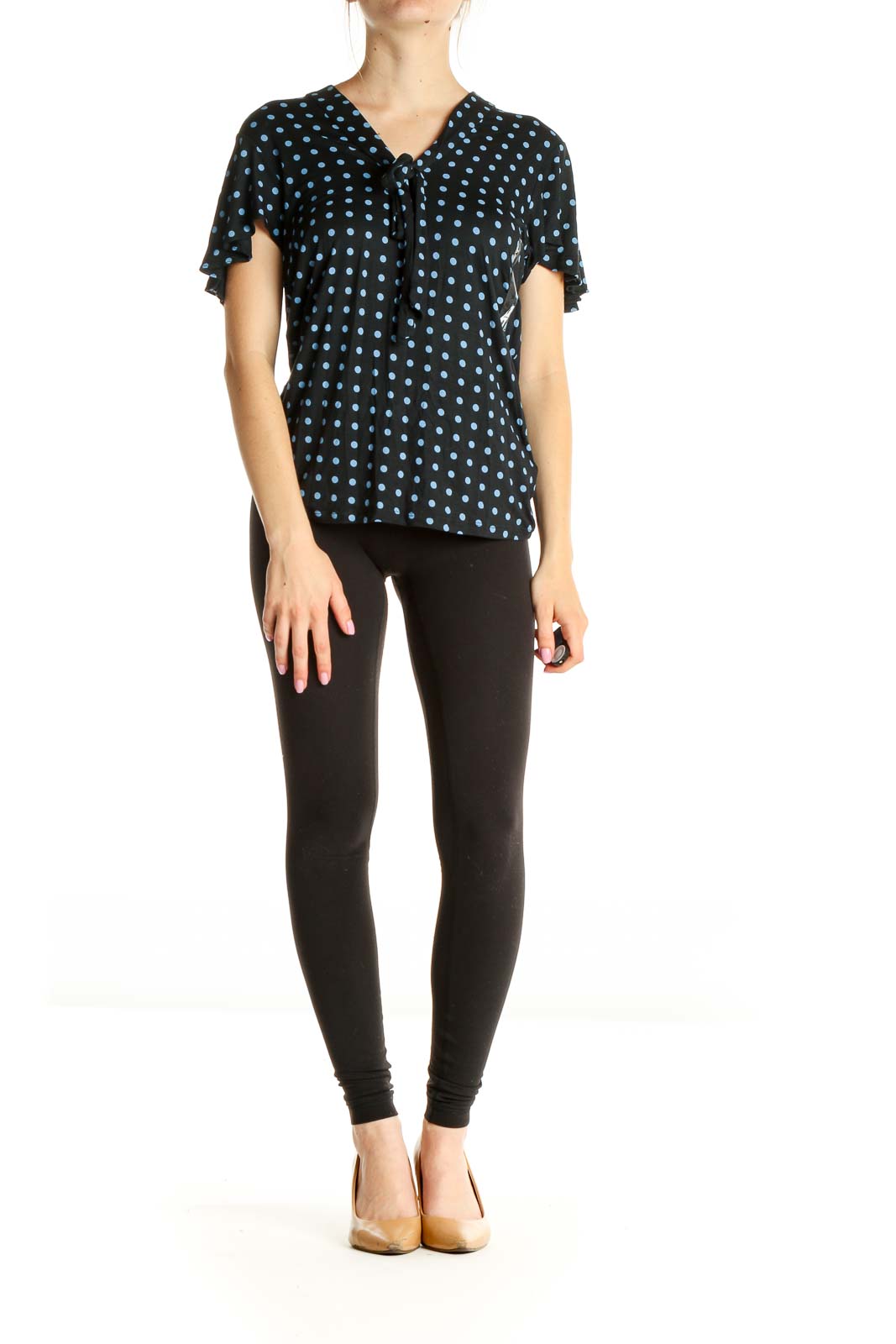 Black Polka Dot All Day Wear Blouse