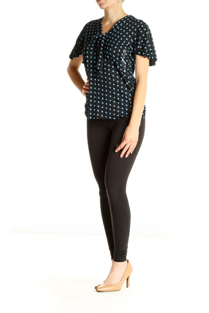 Black Polka Dot All Day Wear Blouse