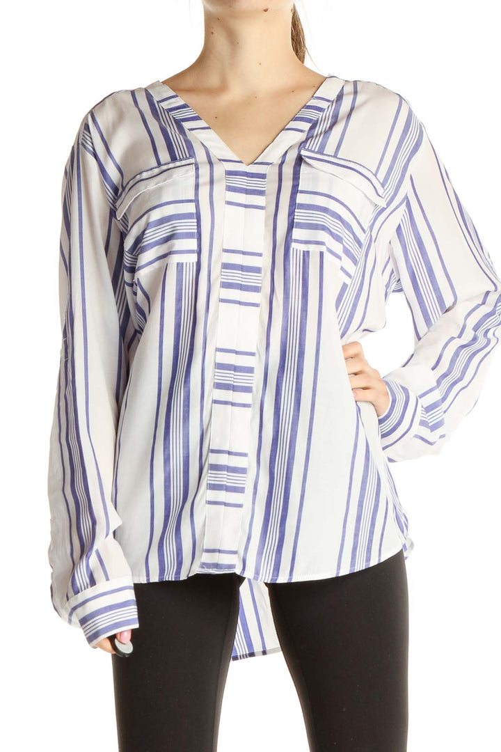 White Striped Blouse