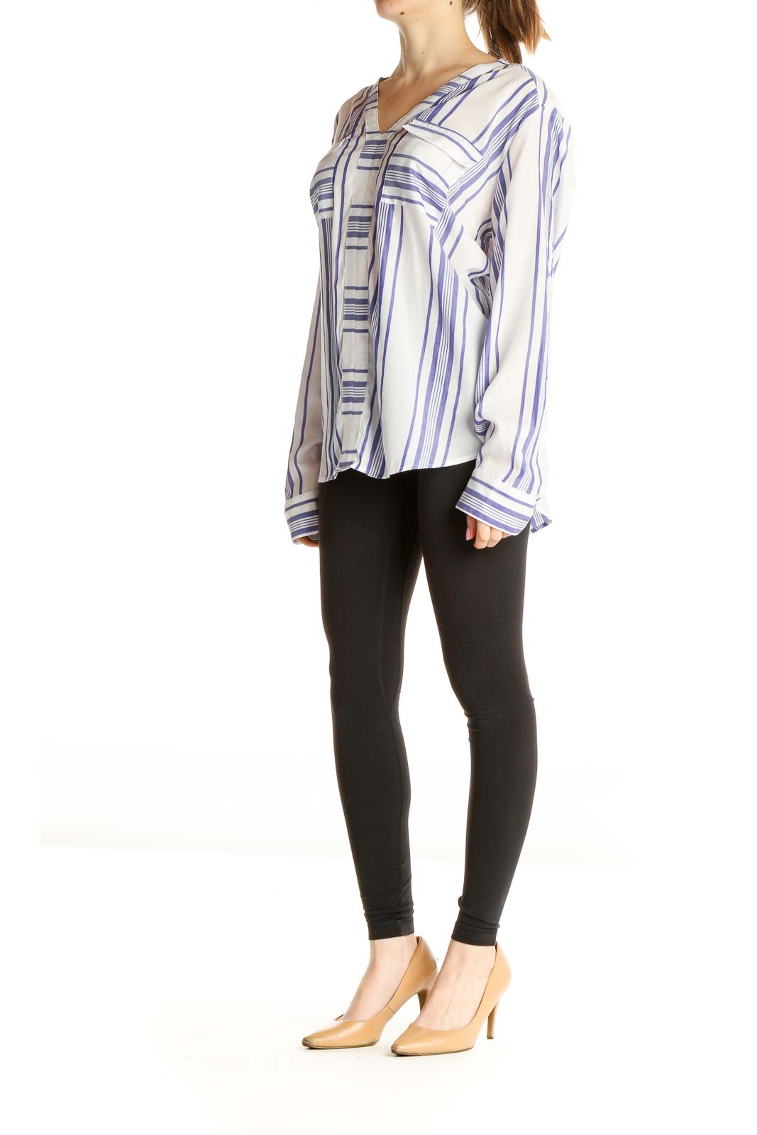 White Striped Blouse