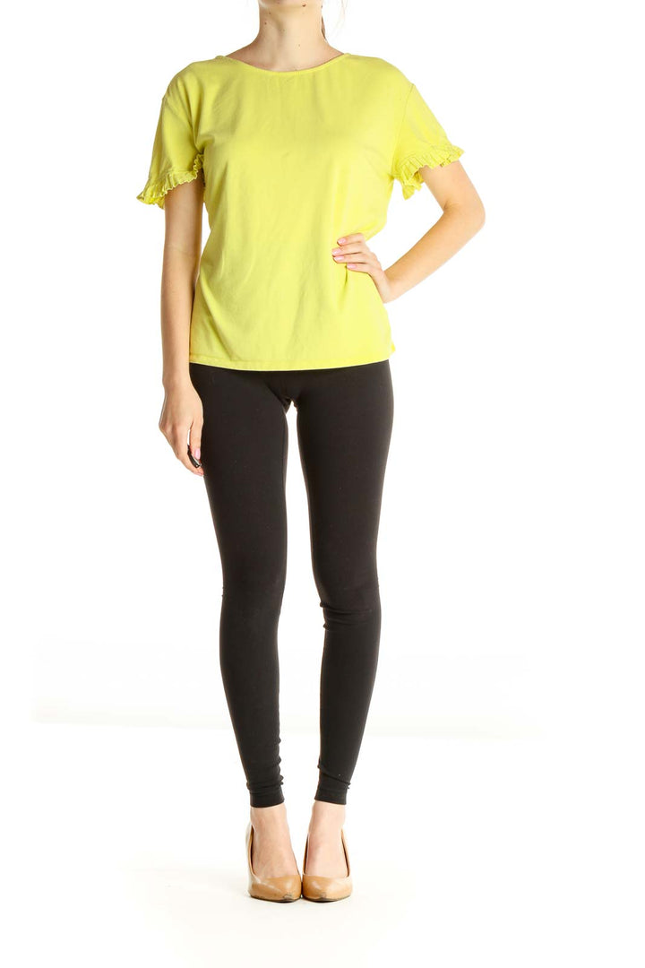 Yellow Solid All Day Wear Blouse