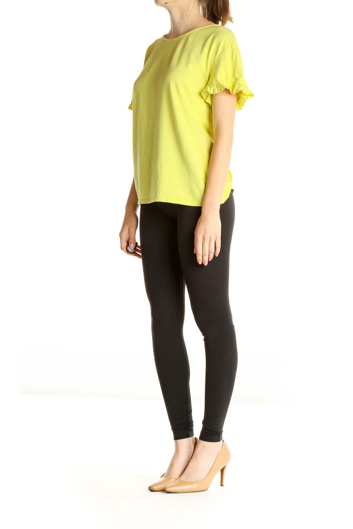 Yellow Solid All Day Wear Blouse