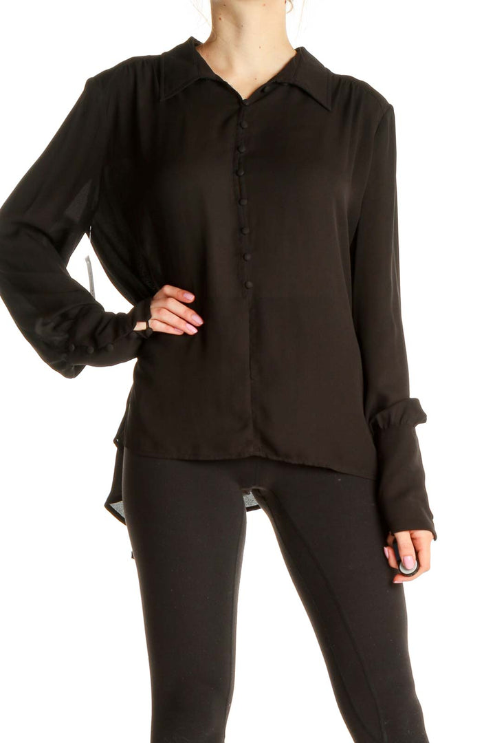 Black Solid Formal Shirt