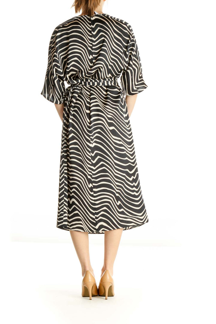 Blue Animal Print Day Shift Dress