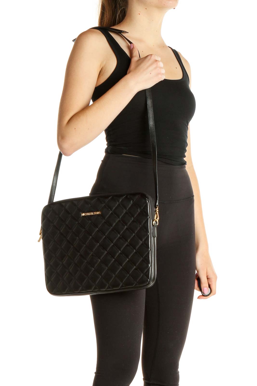 Black Crossbody Tablet Bag