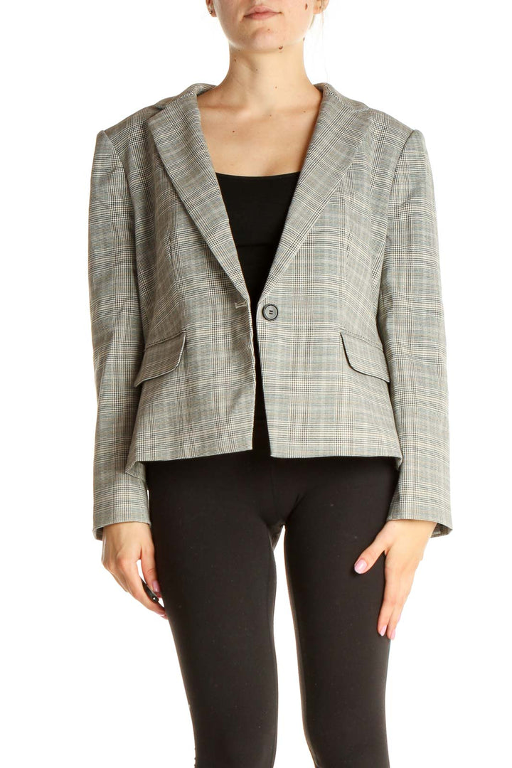 Gray Plaid  Blazer