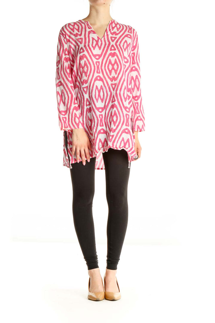 Pink Printed Bohemian Blouse