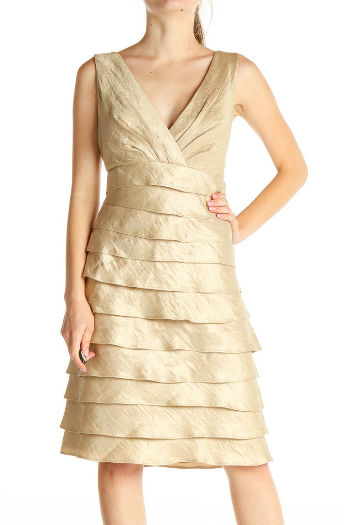 Gold Shimmer Classic Dress