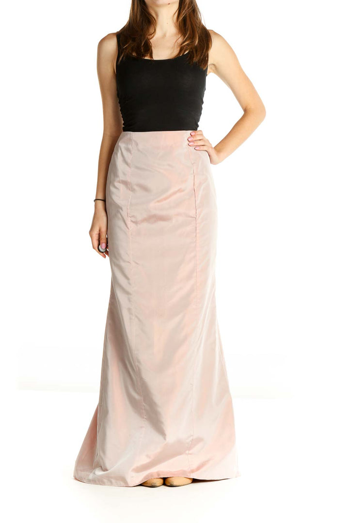 Pink Retro Floor-length Skirt