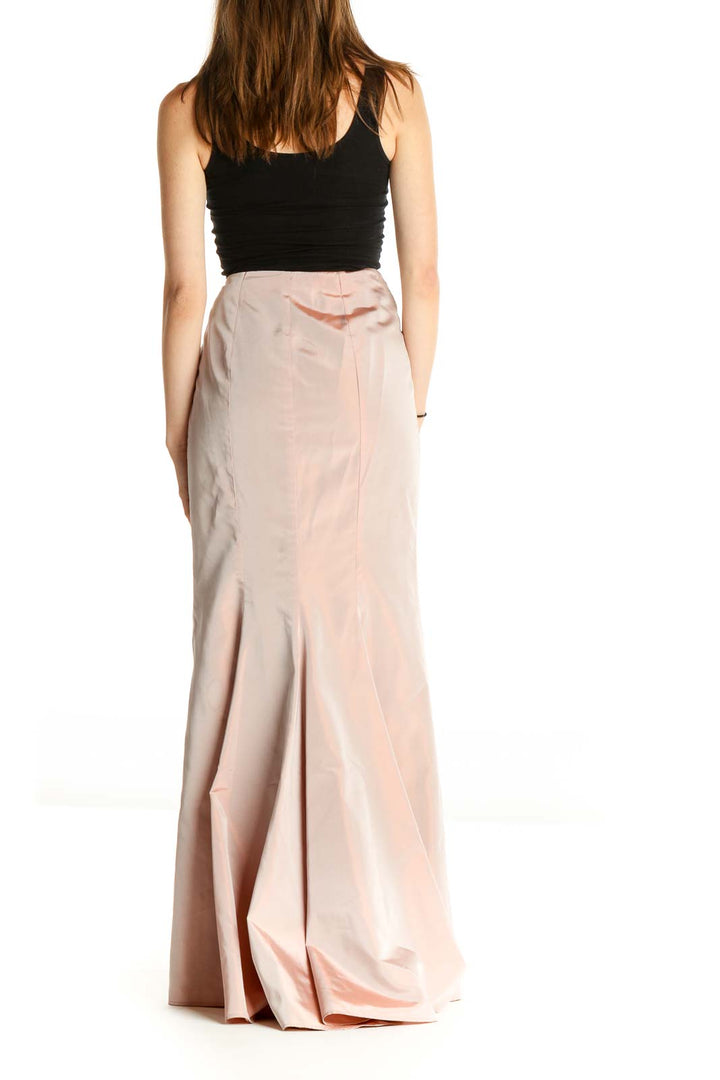 Pink Retro Floor-length Skirt