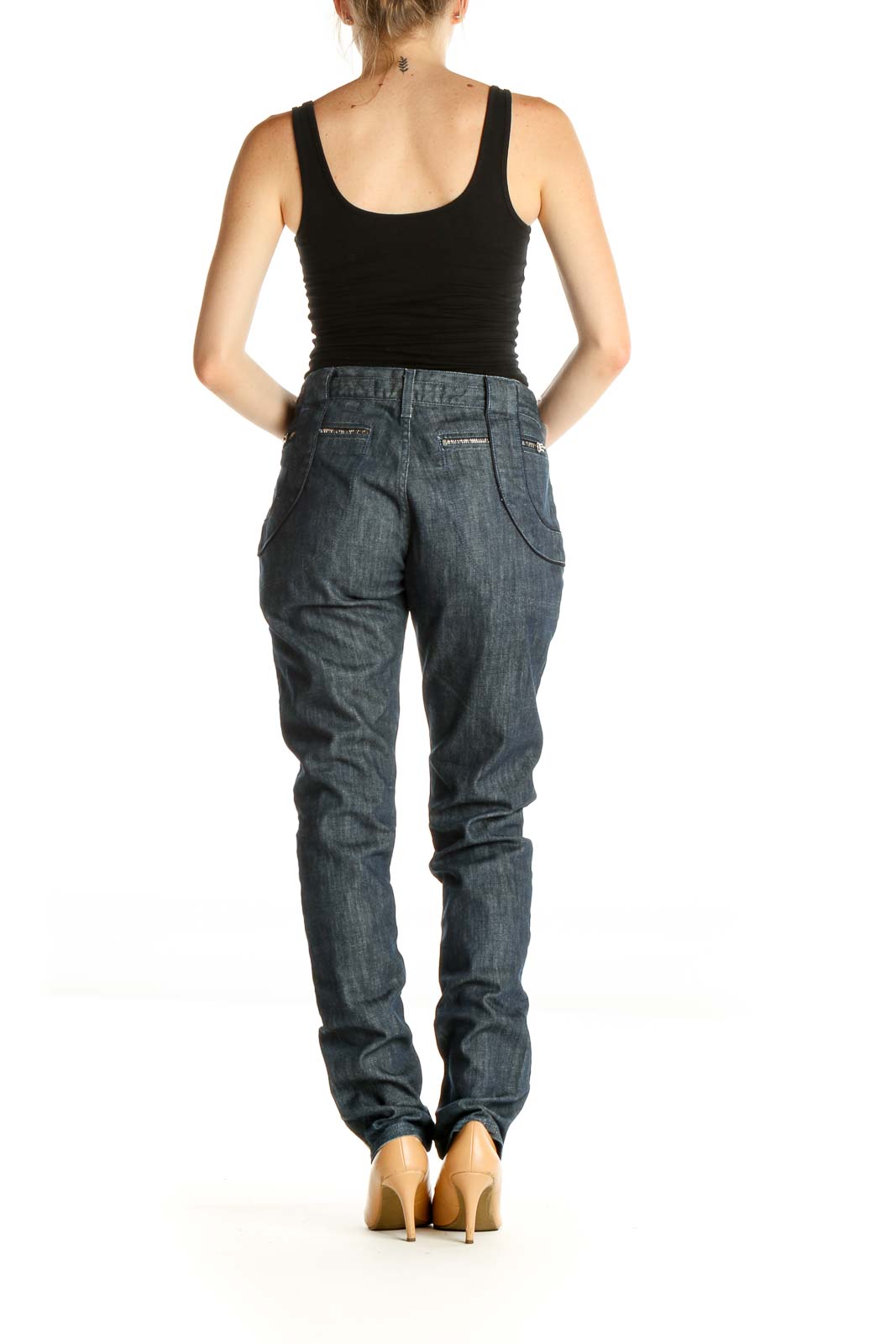 Gray Straight Leg Jeans