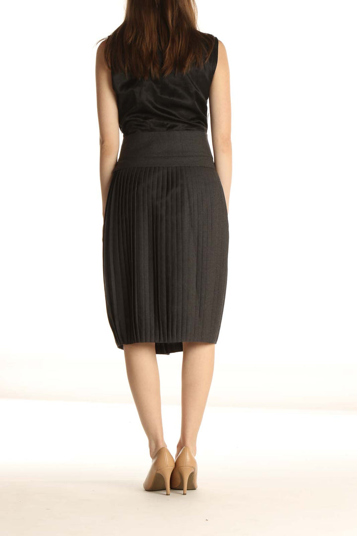 Black Solid Work Dress