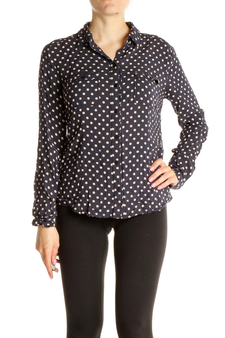 Blue Polka Dot Formal Shirt